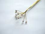 Irridescent Diamonte on gold wire stem .....click for larger image