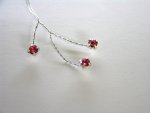 Pink Diamonte branch on silver wire.....click for larger image
