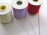 Cream , Lilac and Red 1mm thread.....click for larger image