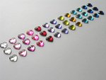 10mm Mirrorbacked Hearts , 13 colours ...... please click on colour you require to see larger image
