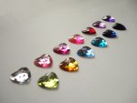 21mm Mirrorbacked Hearts , 13 colours ...... please click on colour you require to see larger image