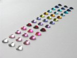 8mm Mirrorbacked Hearts , 13 colours ...... please click on colour you require to see larger image