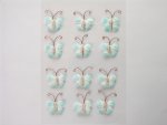15mm Fabric and Bead Butterflies Blue ..... click for larger image 
