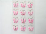 15mm Fabric and Bead Butterflies Pink ..... click for larger image 