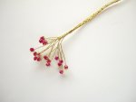 Fuschia Pink Diamonte branch on gold wire.....click for larger image