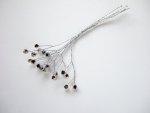 Black Diamonte branch on silver wire.....click for larger image