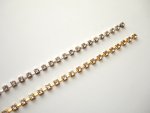 Silver and Gold 1 metre Diamonte Chain lengths ... click for larger image